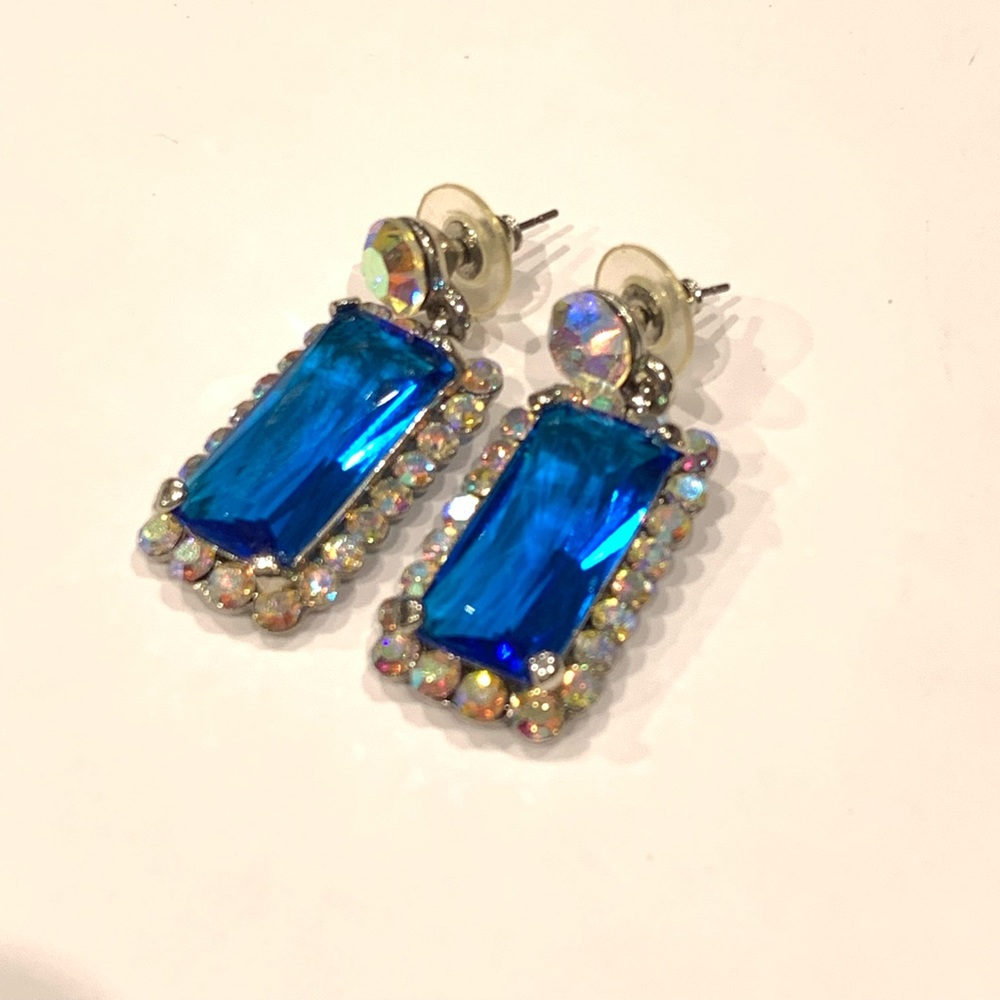 Blue Crystal Earrings